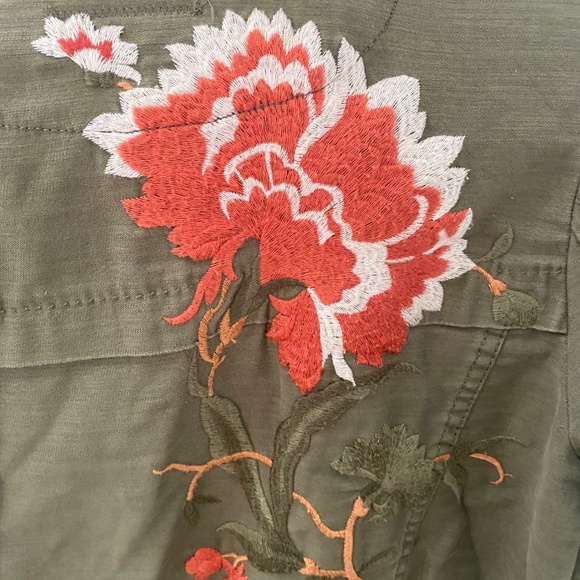 Anthropologie Hei Hei Embroidered Utility Jacket XS - Picture 6 of 6